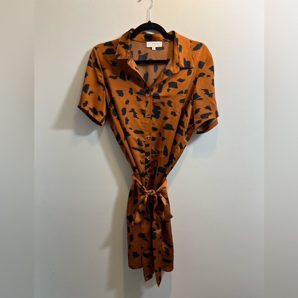 Never Fully Dressed Button Down Mini Shirt Dress - image 1